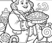 Coloriage Le gros Jack avec une tarte