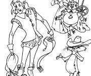 Coloriage Le roi, la princesse, le chat bott&eacute; et le marquis
