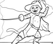 Coloriage Mod&egrave;le de Chat Bott&eacute;