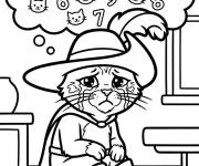 Coloriage Pauvre chat pott&eacute;