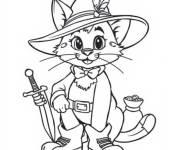 Coloriage Petit chat bott&eacute; aimable