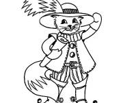 Coloriage Protagoniste de conte Chat Bott&eacute;