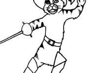 Coloriage et dessins gratuit Simple Chat Pott&eacute; à imprimer