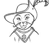 Coloriage T&ecirc;te de chat bott&eacute;