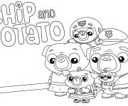Coloriage et dessins gratuit Affiche Chip et Patate à imprimer