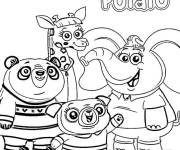 Coloriage Animaux dr&ocirc;les de Chip et Patate