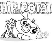 Coloriage Chip avec pomme de terre