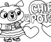 Coloriage et dessins gratuit Chip carlin et son jouet à imprimer