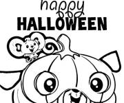 Coloriage Chip et Patate sont pr&ecirc;ts pour Halloween