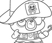 Coloriage Chip jouant le r&ocirc;le d'un pirate