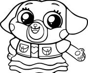 Coloriage et dessins gratuit Chip Pug souriante à imprimer