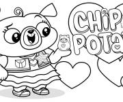 Coloriage L'amour de Chip et Patate