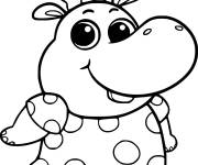 Coloriage et dessins gratuit L'hippo Hop à imprimer