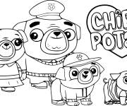 Coloriage et dessins gratuit La famille de Chip et Patate à imprimer