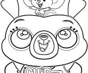 Coloriage Le carlin et la souris en s&rsquo;amusant