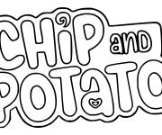 Coloriage Logo de chip et patate