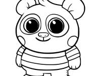 Coloriage Nico Panda souriant