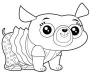 Coloriage Spud Pug qui aime patiner