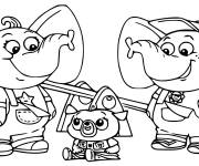 Coloriage et dessins gratuit Stomp et Stamp de Chip et Patate à imprimer