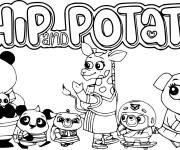 Coloriage et dessins gratuit Tous les personnages de Chip et Patate à imprimer