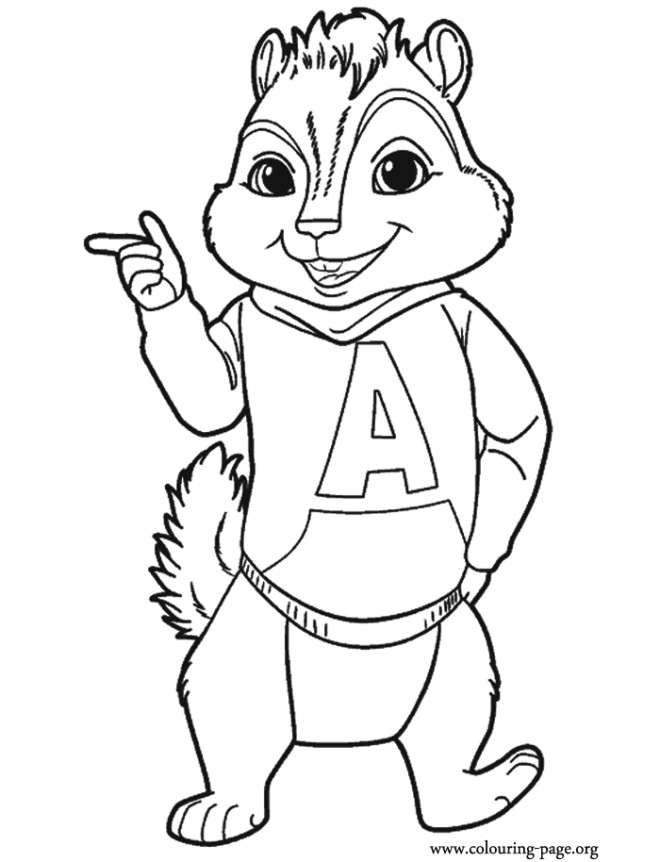 Coloriage Alvin Chipmunks à imprimer dessin gratuit à imprimer