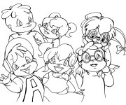 Coloriage et dessins gratuit Chipettes Chipmunks à imprimer