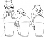 Coloriage et dessins gratuit Chipmunks 2 à imprimer