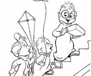 Coloriage Chipmunks anniversaire