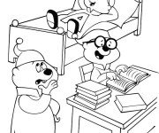 Coloriage Chipmunks entrain de s'amuser