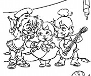 Coloriage Chipmunks gratuit