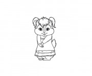 Coloriage Chipmunks la chipette timide