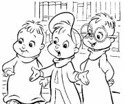 Coloriage Chipmunks quel histoire