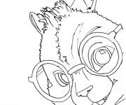 Coloriage et dessins gratuit Chipmunks Simon à imprimer