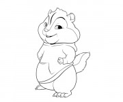 Coloriage Chipmunks th&eacute;odore