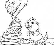 Coloriage Chipmunks th&eacute;odore en ligne