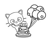 Coloriage Anniversaire de Chococat