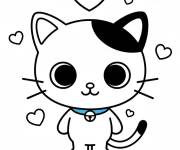 Coloriage et dessins gratuit Chococat amoureux à imprimer