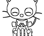 Coloriage Chococat en classe de musique