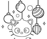 Coloriage Chococat f&ecirc;te sa f&ecirc;te d'anniversaire