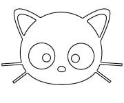 Coloriage et dessins gratuit Visage de chocolat &agrave; d&eacute;couper à imprimer