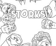 Coloriage Personnages du film Cigognes