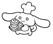 Coloriage Chef Cinnamoroll qui pr&eacute;pare des friandises
