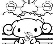 Coloriage Cinnamoroll au parc