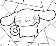 Coloriage Cinnamoroll avec des motifs simples