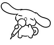 Coloriage Cinnamoroll avec un mic