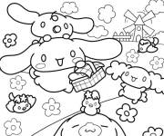 Coloriage Cinnamoroll dans la compagne