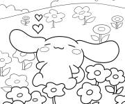 Coloriage Cinnamoroll dans les prairies