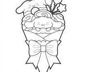Coloriage Cinnamoroll dans un collection des sucreries