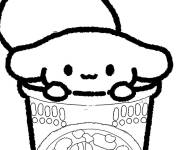 Coloriage Cinnamoroll dans une tasse &agrave; soupe