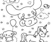 Coloriage Cinnamoroll dessin&eacute; &agrave; la main